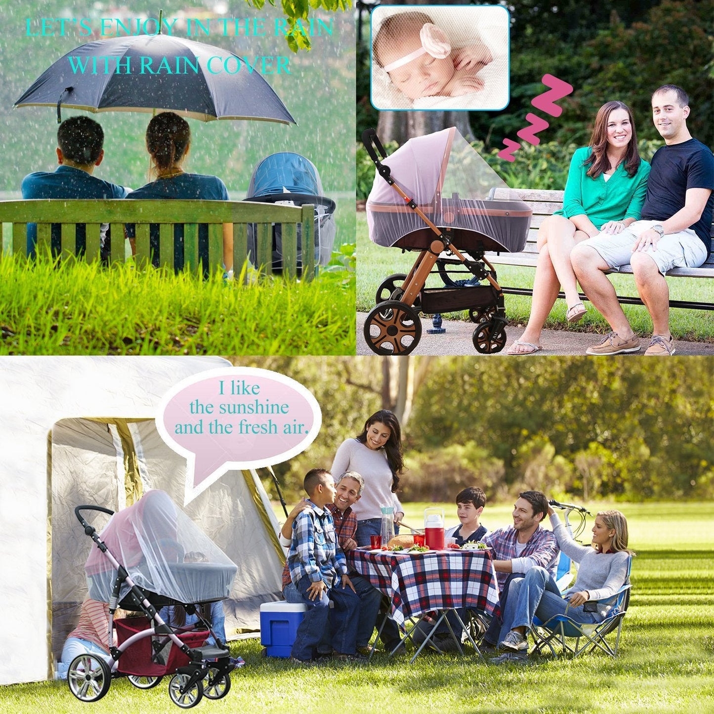 Mosquito Net for Stroller Mosquito Net Compatible with Baby Stroller